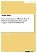 Chancen im Kleinen - Marktnischen als Wachstumsstrategie mit Zukunft am Beispiel der Automobilindustrie (in German)