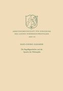 Die Begriffsgeschichte und die Sprache der Philosophie (en Alemán)
