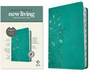 Holy Bible: New Living Translation, Peony Rich Teal, Leatherlike, Thinline Center-Column Reference Bible: Filament
