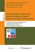 Decision Support Systems III - Impact of Decision Support Systems for Global Environments (en Inglés)
