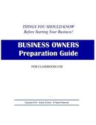 Business Owners Preparation Guide: Things You Should Know Before Starting Your Business (en Inglés)