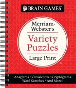 Brain Games - Merriam-Webster's Variety Puzzles Large Print: Anagrams, Crosswords, Cryptograms, Word Searches, and More! (en Inglés)
