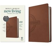 NLT Large Print Premium Value Thinline Bible, Filament Enabled (LeatherLike, Brown Celtic Cross)