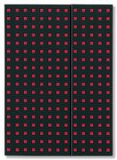 CUADERNO QUADRO BLACK ON RED LINED B6 DE RAYA