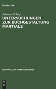 Untersuchungen zur Buchgestaltung Martials (en Alemán)