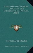 Elementar-Synthetische Geometrie Der Gleichseitigen Hyperbel (1883) (en Alemán)