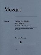 Violin Sonata e Minor kv 304 (300C) - Violin and Piano - (hn 728): Instrumentation: Violin and Piano