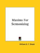 maxims for sermonizing (en Inglés)
