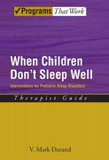 when children don´t sleep well, interventions for pediatric sleep disorders,therapist guide