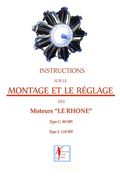 Instructions sur le montage et le réglage des moteurs LE RHONE (en Francés)