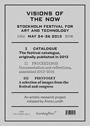 Visions of the now - Stockholm Festival for art and Technology (Sternberg Press) (en Inglés)