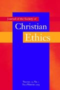 journal of the society of christian ethics: fall/winter 2005 (en Inglés)
