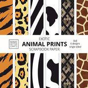 Exotic Animal Prints Scrapbook Paper: 8x8 Animal Skin Patterns Designer Paper for Decorative Art, diy Projects, Homemade Crafts, Cool art Ideas (en Inglés)