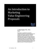 An Introduction to Marketing Value Engineering Proposals (en Inglés)