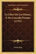 Lo Libre De Les Dones, E De Concells Donats (1735) (en Uzbeko)