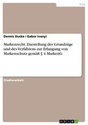 Markenrecht. Darstellung der Grundzüge und des Verfahrens zur Erlangung von Markenschutz Gemäß § 4 Markeng (en Alemán)