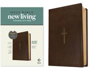 NLT Giant Print Bible, Filament Enabled (Leatherlike, Rustic Brown Gold Cross, Red Letter) (en Inglés)