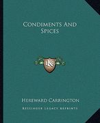 condiments and spices (en Inglés)