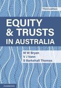 Equity and Trusts in Australia (en Inglés)