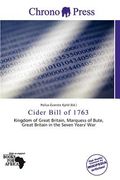 cider bill of 1763 (en Inglés)