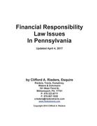 Financial Responsibility Law Issues In Pennsylvania (en Inglés)