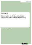 Kinderrechte im Überblick. Politische Ansprüche an Kindliche Mitbestimmung (en Alemán)