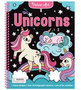 Velvet Art: Unicorns: Activity Book with Velvet Coloring Pages and Holographic Stickers (en Inglés)