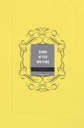Burn After Writing (Yellow) (en Inglés)