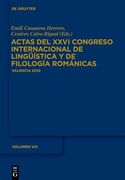 Actas del Xxvi Congreso Internacional de Lingüística y de Filología Románicas / Actas del Xxvi Congreso Internacional de Lingüística y de Filología Románicas. Tome Viii (in French)