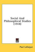 social and philosophical studies (1918) (en Inglés)