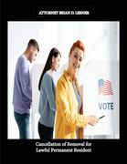 Cancellation of Removal for Lawful Permanent Resident (en Inglés)