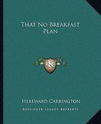 that no breakfast plan (en Inglés)