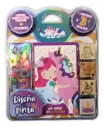 My Unicorn / Unicornios: Blister sellos [Libro + 3 Sellos de Madera + 1 Tintero]