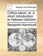 critica sacra; or, a short introduction to hebrew criticism.