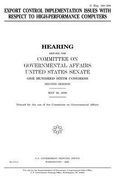 Export control implementation issues with respect to high-performance computers (en Inglés)