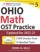 Ohio State Test Prep: 5th Grade Math Practice Workbook and Full-length Online Assessments: OST Study Guide (en Inglés)