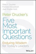 Peter Drucker's Five Most Important Questions (Jb Leader to Leader Institutep) (en Inglés)
