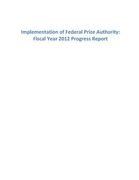 Implementation of Federal Prize Authority: Fiscal Year 2012 Progress Report (en Inglés)