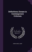 Definitions; Essays in Contemporary Criticism