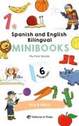 Spanish and English Bilingual Minibooks - my First Words: Minilibros Para Aprender las Primeras Palabras en Español e Inglés.  Incluye un Puzle!