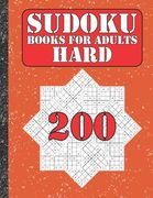 Sudoku books for adults hard: 200 Sudokus from hard with solutions for adults Gifts 4th of July Patriotic day (en Inglés)