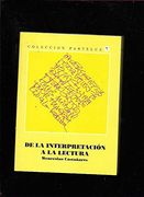 De la InterpretacióN a la Lectura