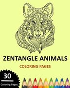 Zentangle Animals Coloring Pages (en Inglés)