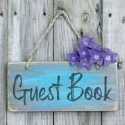 Guest Book: Sign In Visitor Log Book For Vacation Home, Rental House, Airbnb, Bed And Breakfast Memory Book, Lake Home Rental Logb (en Inglés)