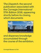 Carnegie International, 57Th Edition: The Dispatch (en Inglés)