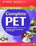 Complete pet for Spanish Speakers Student's Book Without Answers With Cd-Rom (en Inglés)