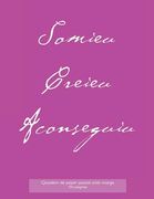 Quadern de paper pautat amb marge, 120 pàgines: Quadern de coberta rosa, quadern de paper pautat amb marge, perfectament enquadernat, idoni per escriu (en Catalá)