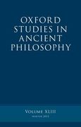 Oxford Studies in Ancient Philosophy: Volume 43 (en Inglés)