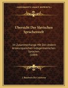 Ubersicht Der Slavischen Sprachenwelt: Im Zusammenhange Mit Den Andern Arioeuropaischen Indogermanischen Sprachen (1884) (en Alemán)