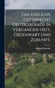 Das Eheliche Güterrecht Deutschlands in Vergangen-Heit, Gegenwart und Zukunft. (en Alemán)